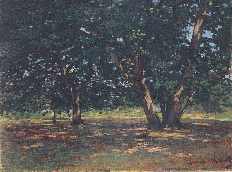 Claude Monet Wald von Fontainbleau Spain oil painting art